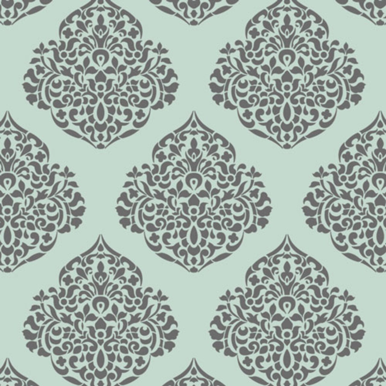 15-Inch Large Moroccan Damask All Over Wall Stencil | 3738 by Designer Stencils | Pattern Stencils | Reusable Stencils for Painting | Safe & Reusable Template for Wall Decor | Try This Stencil Instead of a Wallpaper | Easy to Use & Clean